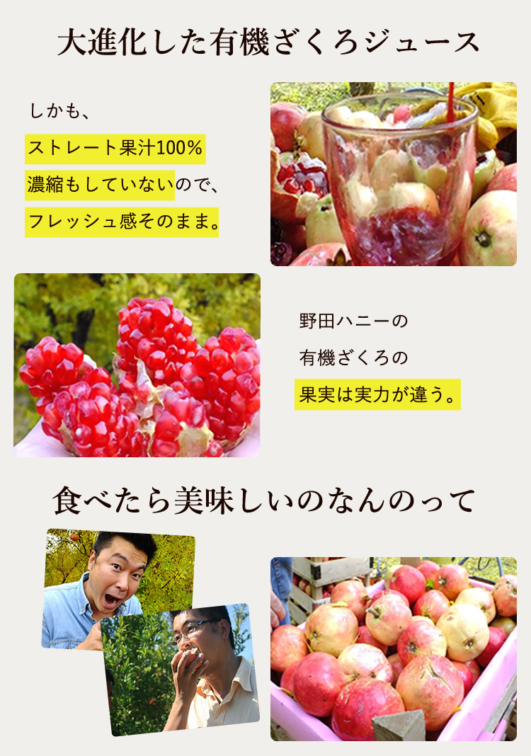 大進化した有機ざくろジュース