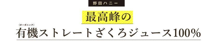 野田ハニー最高峰の有機ストレートざくろジュース100%
