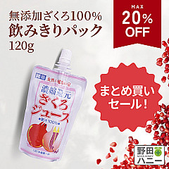【送料無料】ざくろ100%ジュース 飲み切りパック 果汁100% 120g(スパウチ)