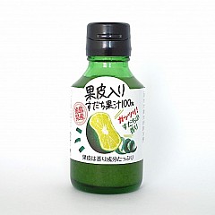 果皮入り徳島県産すだち果汁100% 100ml