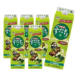 【6本セット】すだち酢(果汁100%) 1000ml