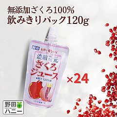【24本】ざくろ100%ジュース 飲み切りパック 120g(スパウチ)