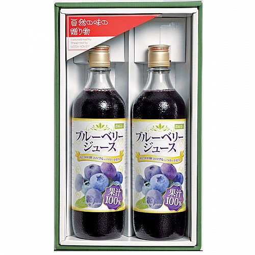 ギフト ブルーベリー100 ジュース 2本詰合せ 30 野田ハニードットコム