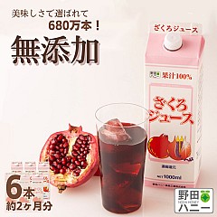 【6本セット】ざくろ100%ジュース 1000ml